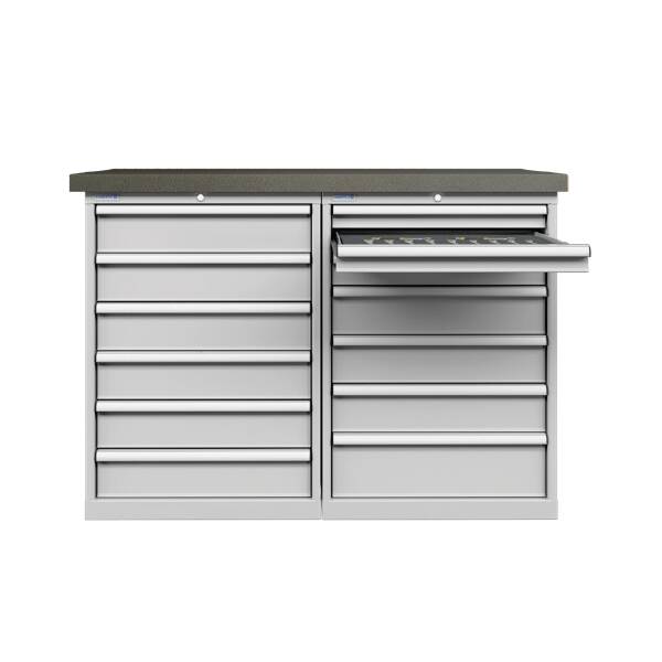 משטח עבודה תעשייתי עם 2 ארונות משטח עבודה תעשייתי עם 2 ארונות