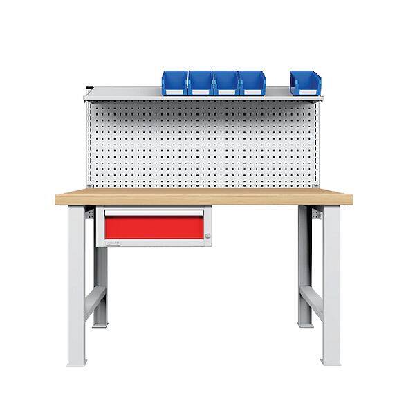 שולחן עבודה תעשייתי עם לוח מחורר שולחן עבודה תעשייתי עם לוח מחורר