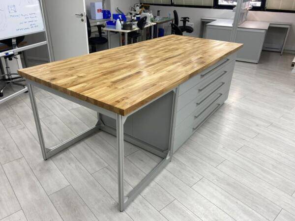 שולחן אלומיניום משטח שולחני בוצ'ר בלוק